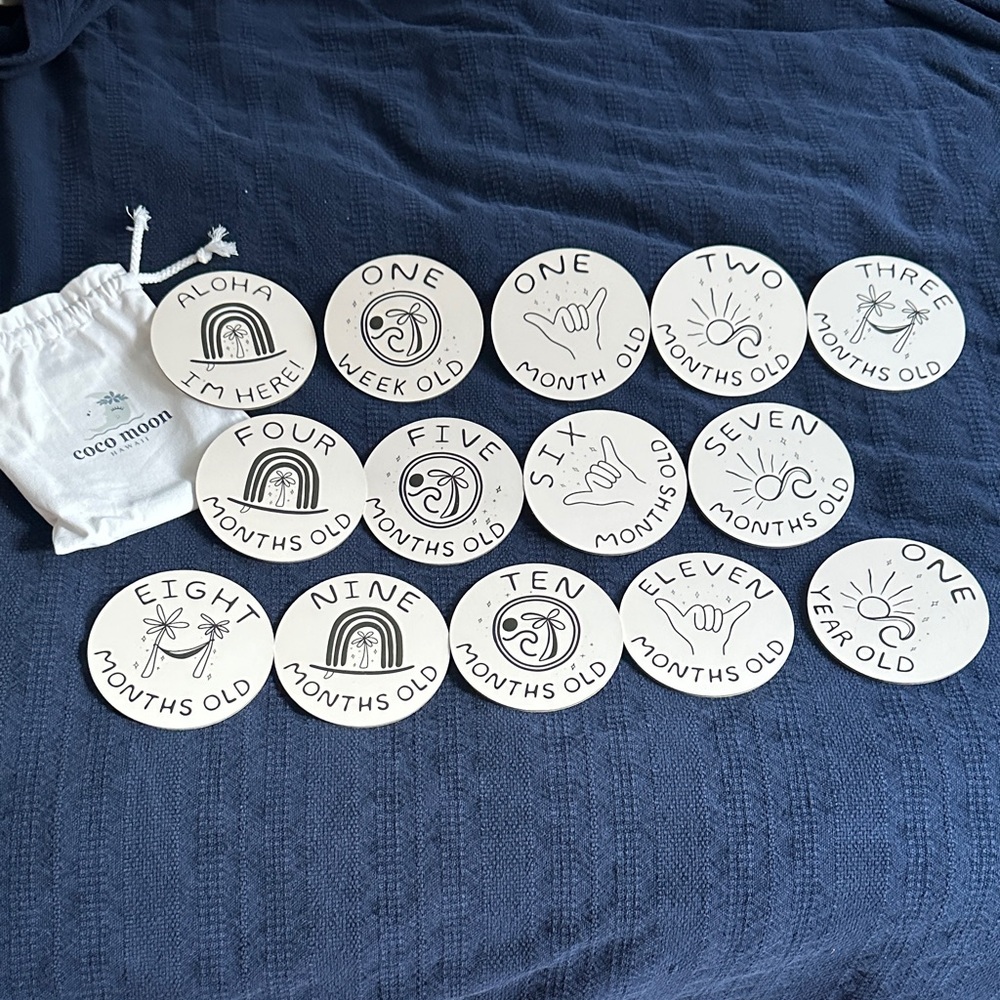 Coco Moon Baby Milestone Discs